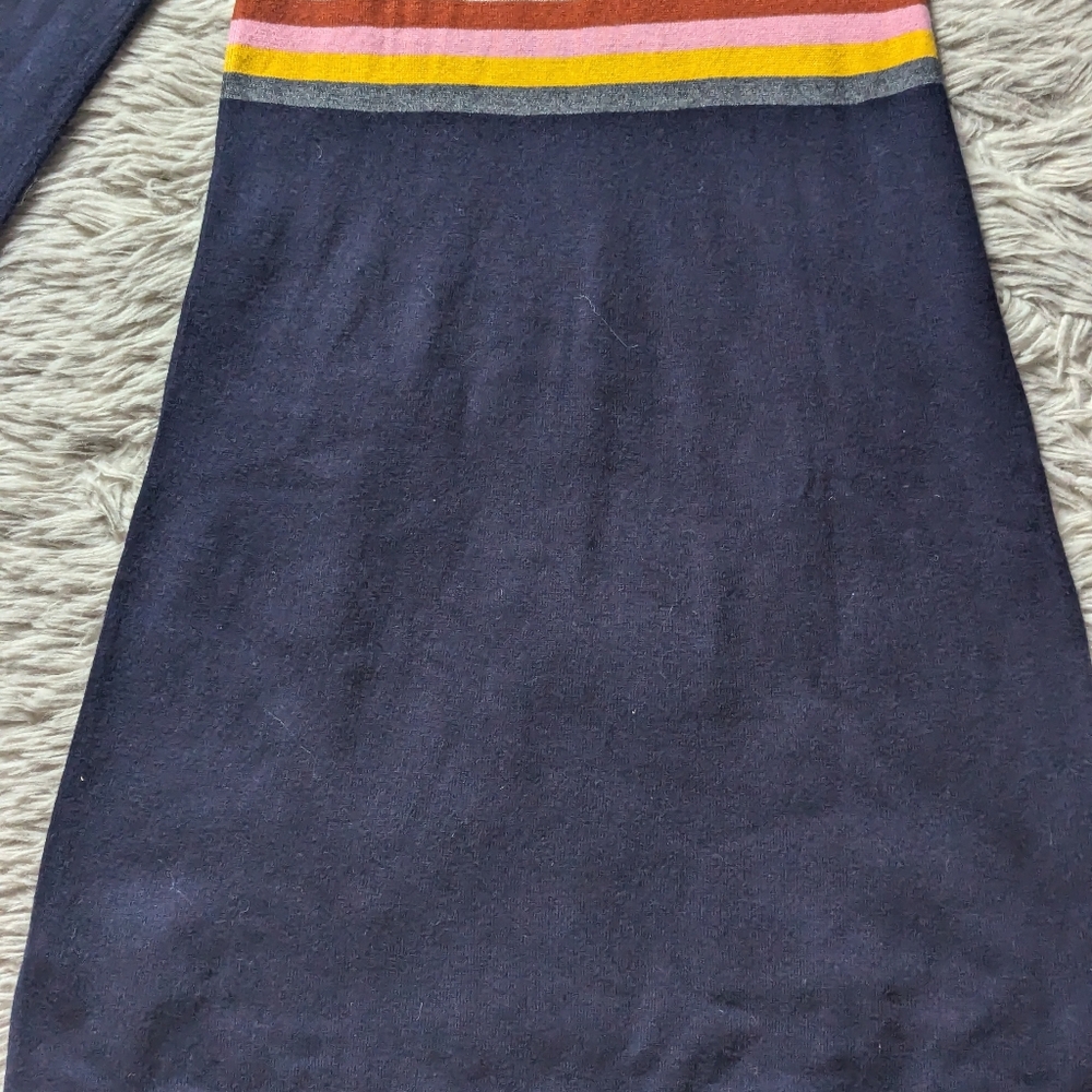 EUC Boden Stripe Waist Knitted Dress in Navy - Picture 12 of 16